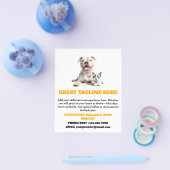 Hond en kitten Pet Sitting Service Flyer (Enkel)
