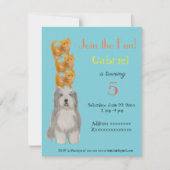 Hond en Kittens, uitnodiging voor een verjaardagsf (Voorkant)