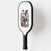 Hond en koffie pickleball paddle (Links)