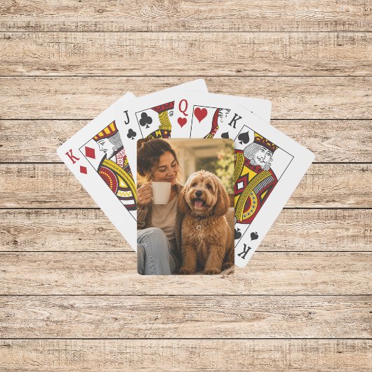 Hond en koffie pokerkaarten