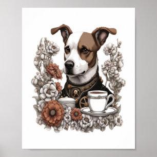 Hond en koffie poster