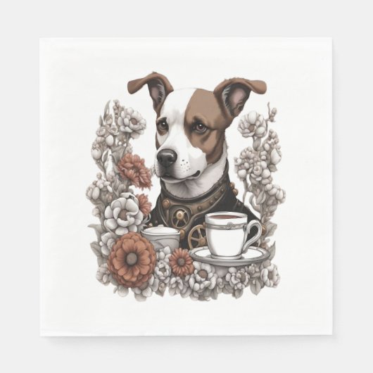 Hond en koffie servet (Voorkant)