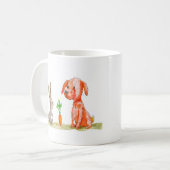 Hond en Konijn Pasen Koffiemok (Voorkant links)