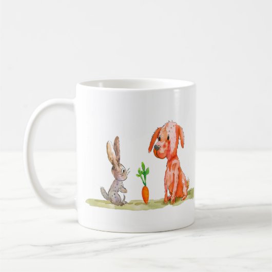 Hond en Konijn Pasen Koffiemok (Links)