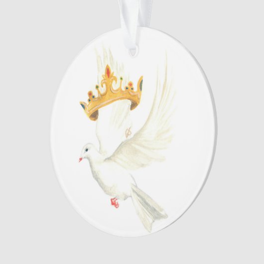 Hond en kroon ornament (voorkant)