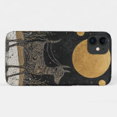 Hond en maan Case-Mate iPhone case (Achterkant (horizontaal))
