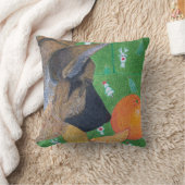 Hond en oranje kussen (Deken)