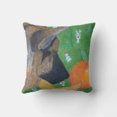 Hond en oranje kussen (Achterkant)