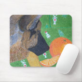 Hond en oranje muismat (Met muis)
