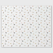 Hond- en papaververpakkingspapier cadeaupapier (Vlak)