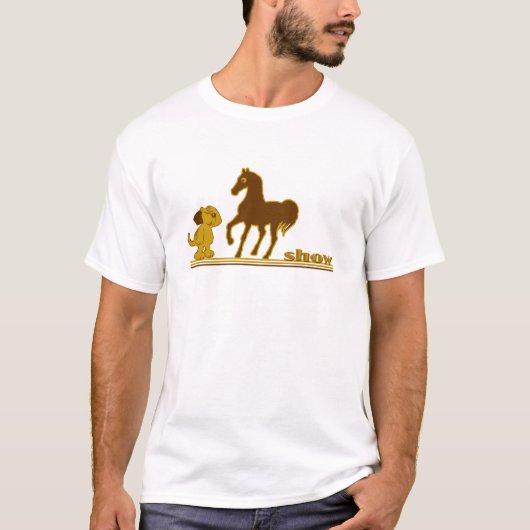 hond en pony show t-shirt (Voorkant)