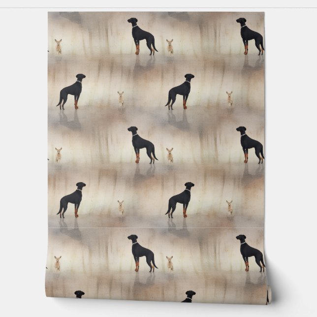 Hond en Ree Behang (Afrollen)