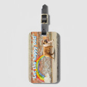 Hond- en regenbooggraffiti bagagelabel (Voorkant (verticaal))