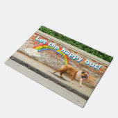 Hond- en regenbooggraffiti deurmat (Schuin)