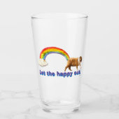 Hond- en regenbooggraffiti glas (Voorkant)