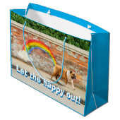 Hond- en regenbooggraffiti groot cadeauzakje (Achterkant Gekanteld)