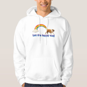 Hond- en regenbooggraffiti hoodie