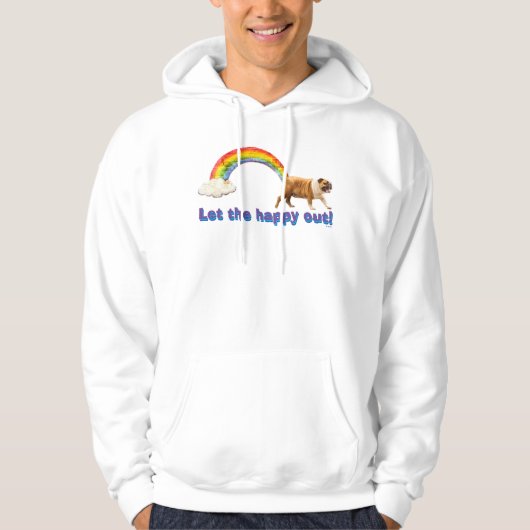 Hond- en regenbooggraffiti hoodie (Voorkant)