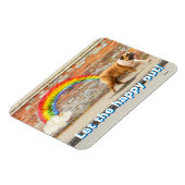 Hond- en regenbooggraffiti magneet (Linkerzijde)