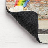 Hond- en regenbooggraffiti muismat (Hoek)