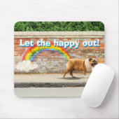 Hond- en regenbooggraffiti muismat (Met muis)