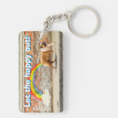 Hond- en regenbooggraffiti sleutelhanger (achterkant)