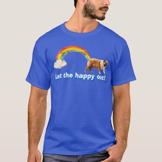 Hond- en regenbooggraffiti t-shirt (Voorkant)