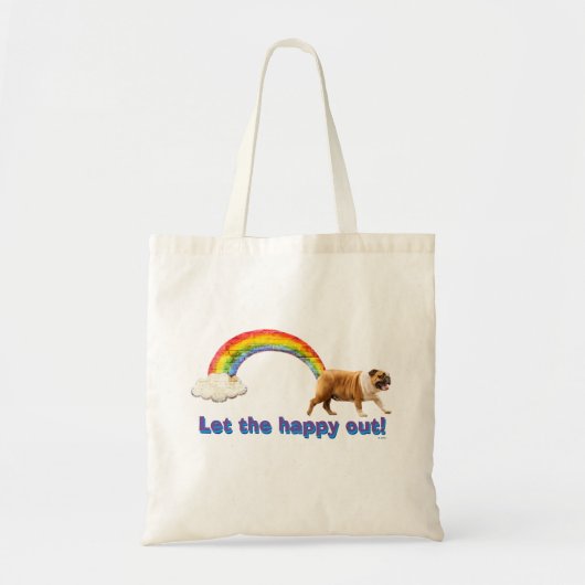 Hond- en regenbooggraffiti tote bag (Voorkant)