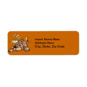 Hond en skelet Botten Etiket (Voorkant)