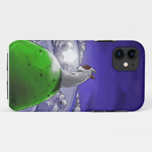 hond en ster Case-Mate iPhone case (Achterkant (horizontaal))