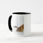 Hond en tafel mok (Voorkant links)
