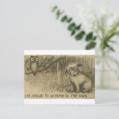 hond en uil briefkaart (Staand voorkant)