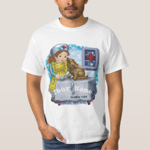 Hond en verpleegkundige t-shirt