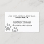 Hond en verzorgingsgereedschap logo visitekaartje (Achterkant)