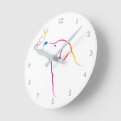 Hond en vlinder ronde klok (Hoek)