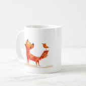 Hond en Vogel Cartoon Koffiemok (Voorkant links)