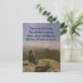 Hond en vrouw op een Rocky Bluff Briefkaart (Staand voorkant)