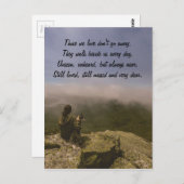 Hond en vrouw op een Rocky Bluff Briefkaart (Voorkant / Achterkant)