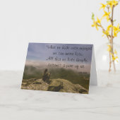 Hond en vrouw op een Rocky Bluff Kaart (Gele Bloem)