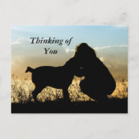 Hond en Vrouw Zonsondergang Silhouet
