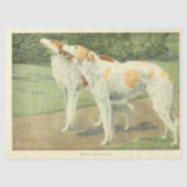 hond Ephemera Decoupage Russische Wolfshonden Tissuepapier (Voorkant)