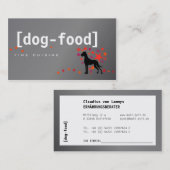 Hond eten geweldige DAne Visitekaartje (Voorkant / Achterkant)