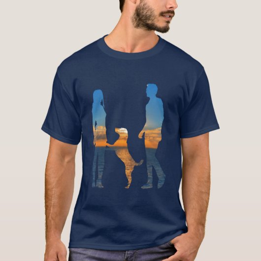 Hond Familie cadeau T-shirt (Voorkant)