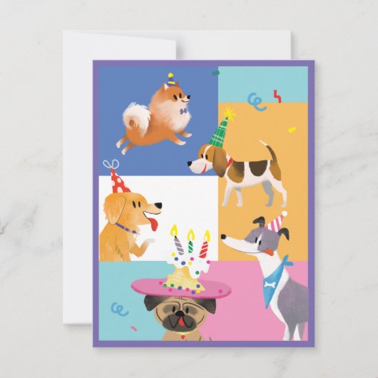 Hond Feest Dank Je Kaarten (Voorkant)
