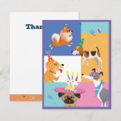 Hond Feest Dank Je Kaarten (Voorkant / Achterkant)