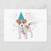 Hond Feest - Dieren Puppy Die een Feestje Geeft Briefkaart (Voorkant)