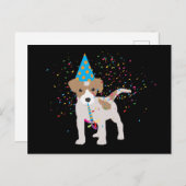 Hond Feest - Dieren Puppy Die Een Feestje Heeft Briefkaart (Voorkant / Achterkant)