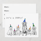 Hond Feest Uitnodiging (Voorkant / Achterkant)