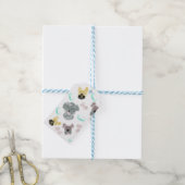 Hond Feestje Doodles Roze Blauw Cadeaulabel (Met Touw)
