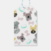 Hond Feestje Doodles Roze Blauw Cadeaulabel (Achterkant)